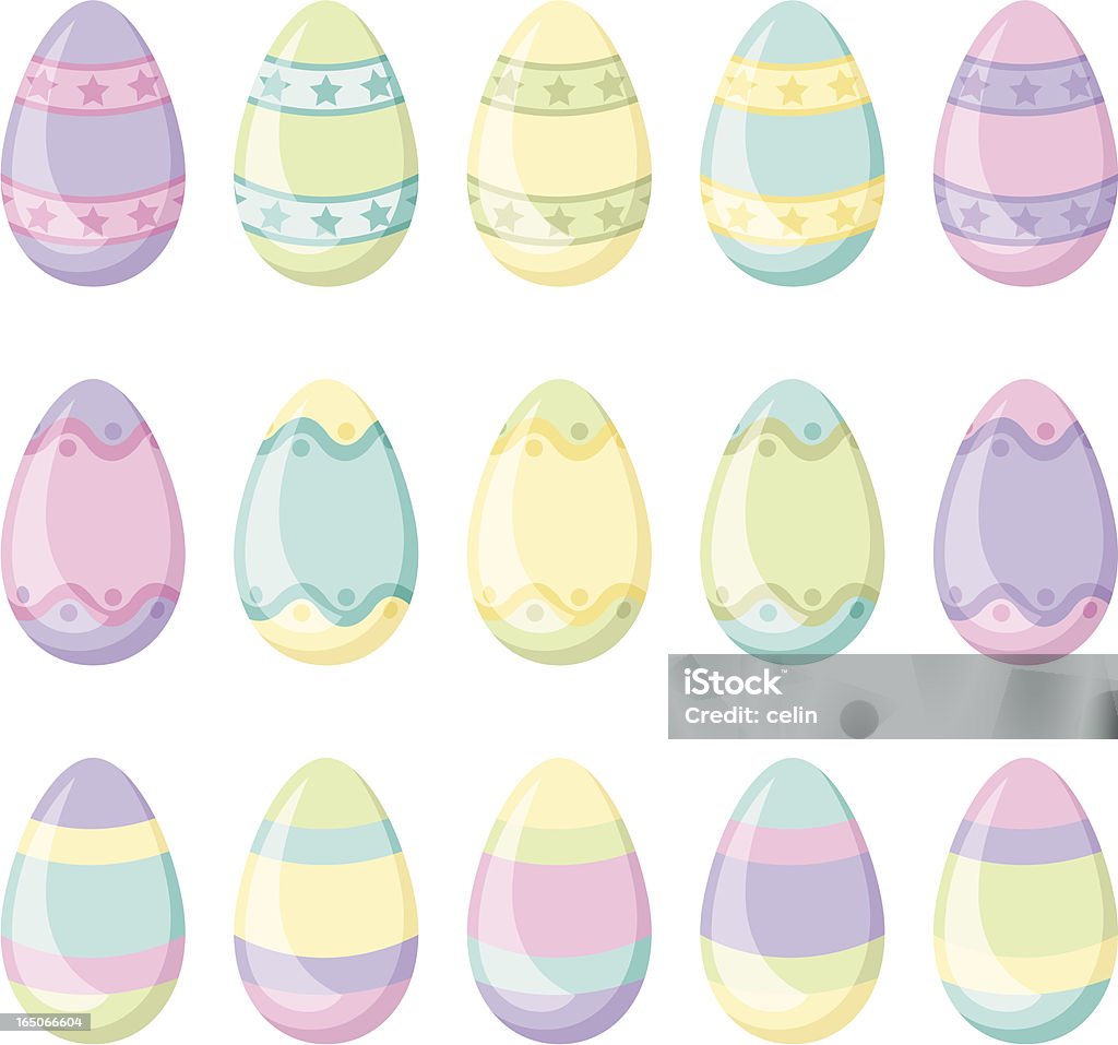 Páscoa ovos decorativos - Royalty-free Amarelo arte vetorial