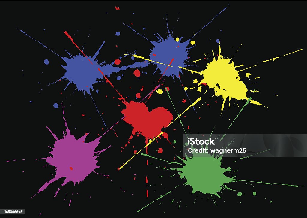 Цвет каплями - Векторная графика Абстрактный роялти-фри