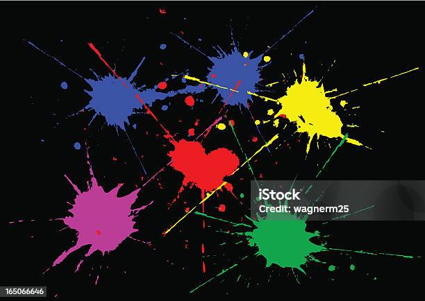 Цвет Каплями — стоковая векторная графика и другие изображения на тему Абстрактный - Абстрактный, Брызги, Векторная графика