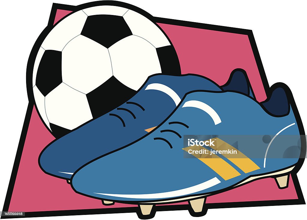 Piłki nożnej i buty - Grafika wektorowa royalty-free (5-a-side)