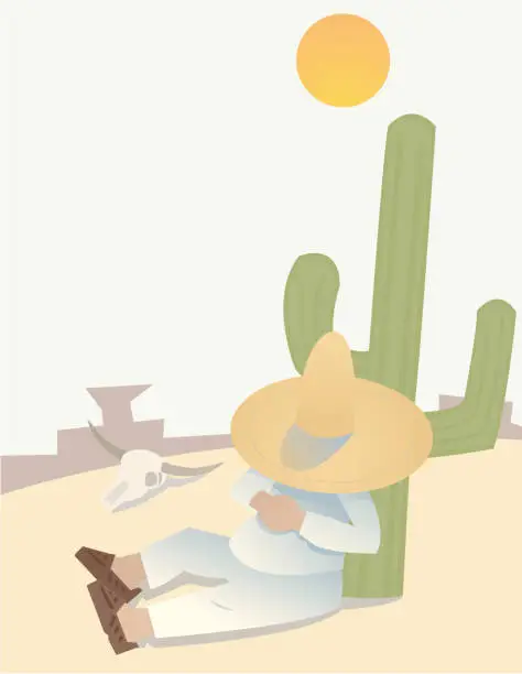 Vector illustration of Siesta Time