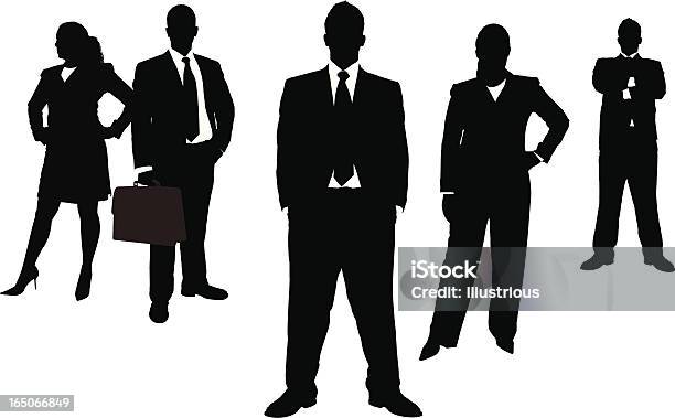 Business Team Serie - Immagini vettoriali stock e altre immagini di Affari - Affari, Sagoma - Controluce, Sicurezza di sé