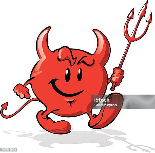 Diablitoмаленький Дьявол Мультяшный Персонажей — стоковая векторная графика и другие изображения на тему Векторная графика - Векторная графика, Дьявол, Иллюстрация