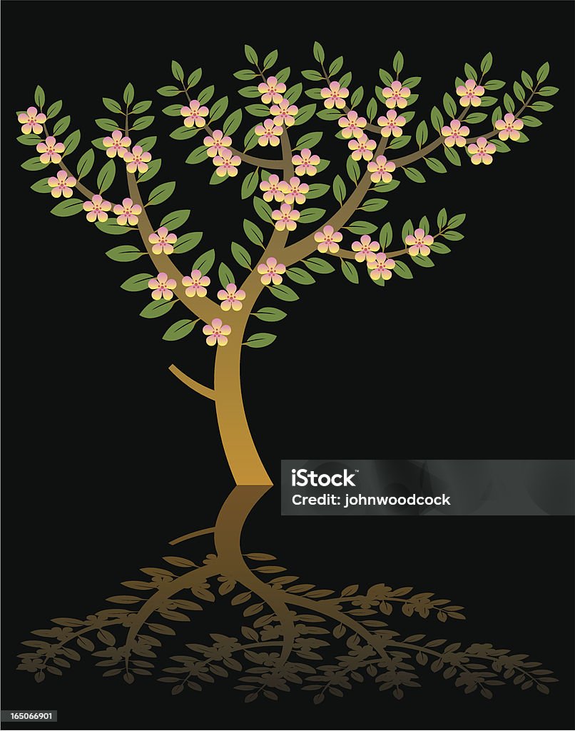 Drzewo kwitnące - Grafika wektorowa royalty-free (Botanika)
