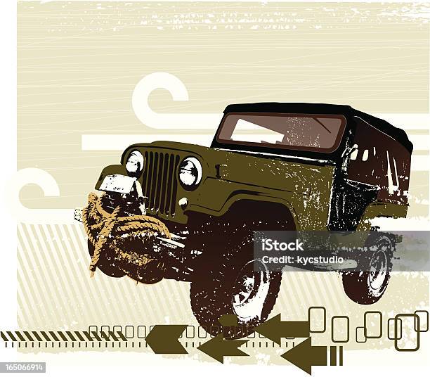 Vetores de Aventura Ao Ar Livre e mais imagens de 4x4 - 4x4, Estilo retrô, Abstrato