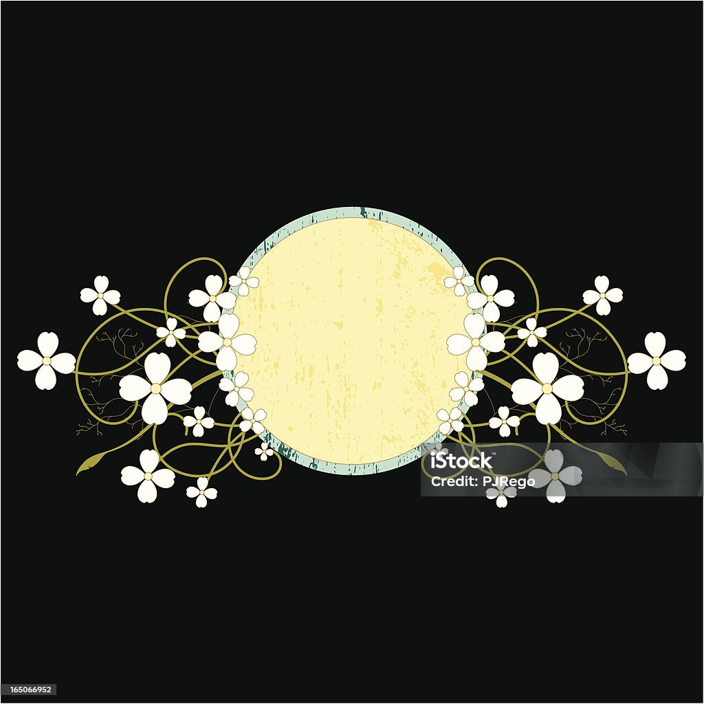 Cadre Floral Grunge - clipart vectoriel de Cartouche libre de droits