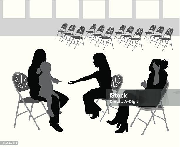 Meeting Vector Silhouette Stock Illustration - Download Image Now - Girls, Reaching, Toddler