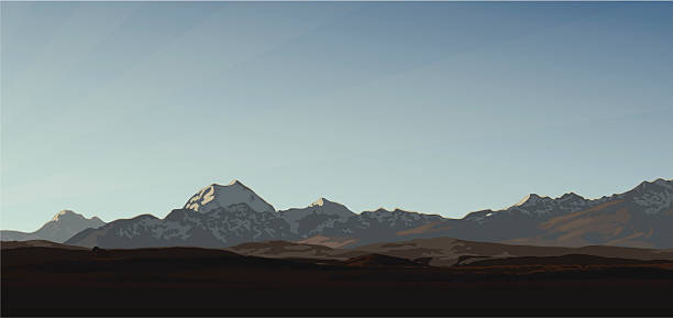 Panorama da montanha - ilustração de arte vetorial