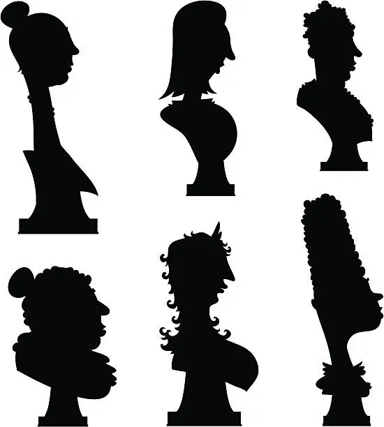 Vector illustration of Busts