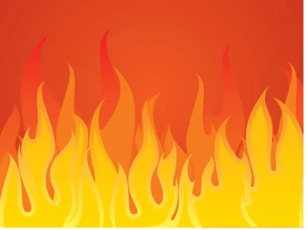 Vector illustration of aggressive fire