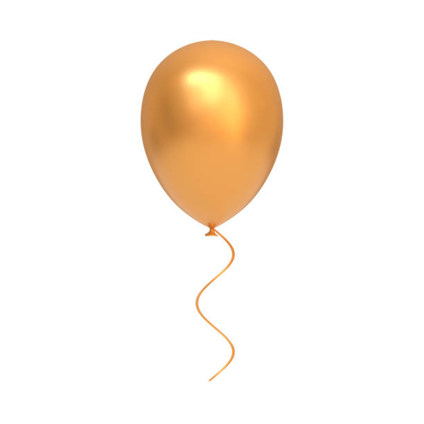 istock Golden air balloon isolated on white background 1650675384