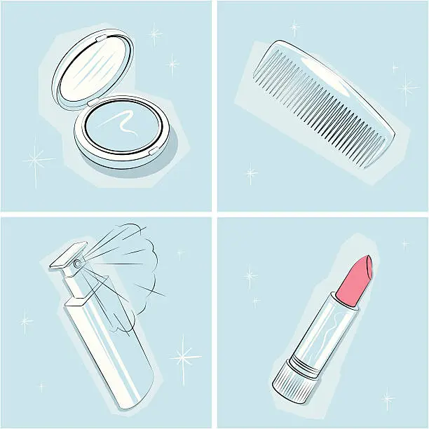 Vector illustration of Cosmetics Kit