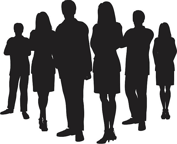 istock Silhouettes of businessmen and women 165067629
