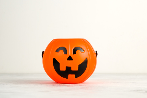 Jack O' Lantern Halloween pumpkin empy candy bowl Trick or treat concept