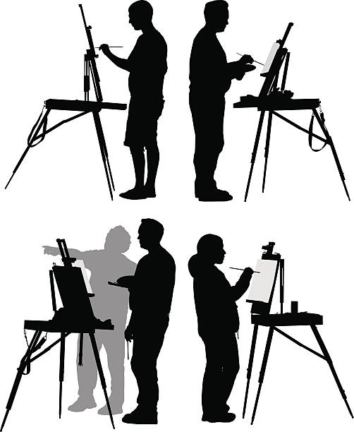 Painters vector art illustration