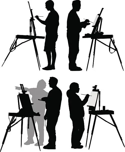 Vector illustration of Painters