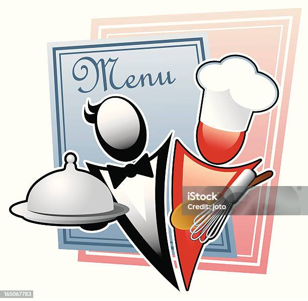 Cook E Cameriere - Immagini vettoriali stock e altre immagini di Cameriere - Cameriere, Cena, Cibo