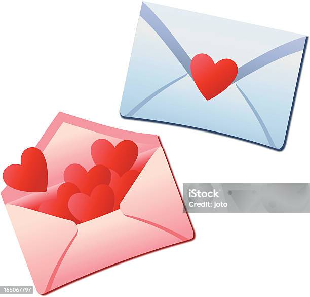 Lettere Damore - Immagini vettoriali stock e altre immagini di Amore - Amore, Busta, Cartolina di San Valentino