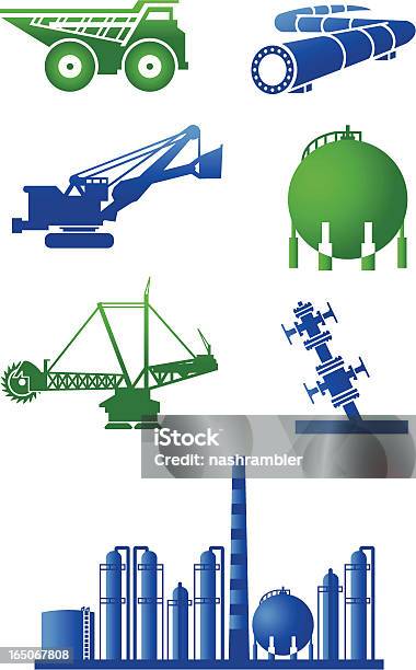 Oilsands Ikony - Stockowe grafiki wektorowe i więcej obrazów Gaz ziemny - Gaz ziemny, Rurociąg, Głowica szybu