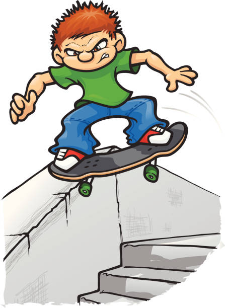 illustrations, cliparts, dessins animés et icônes de skater3 - grinding