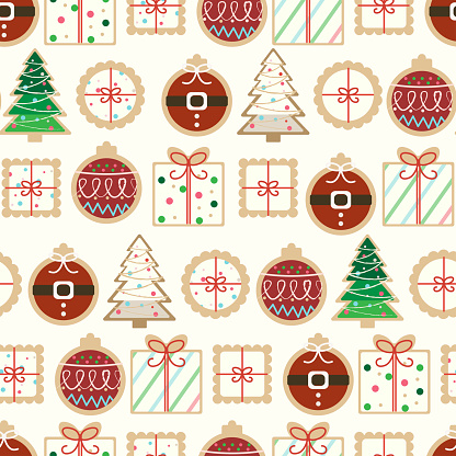 Christmas tree cookies pattern