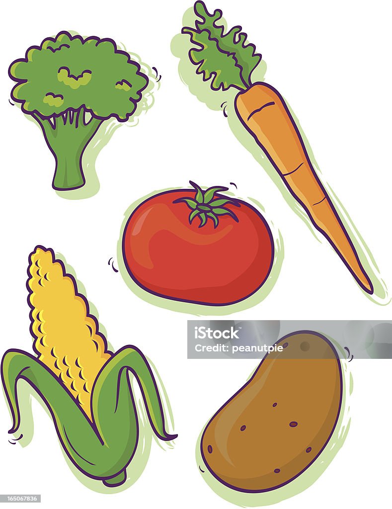 Saudáveis legumes - Vetor de Alimentação Saudável royalty-free