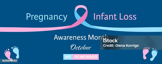 istock Pregnancy and infant loss awareness month (SIDS) is observed every year in October, to honor and remember those who have lost a child during pregnancy or in infancy. Vector illustration 1650678482