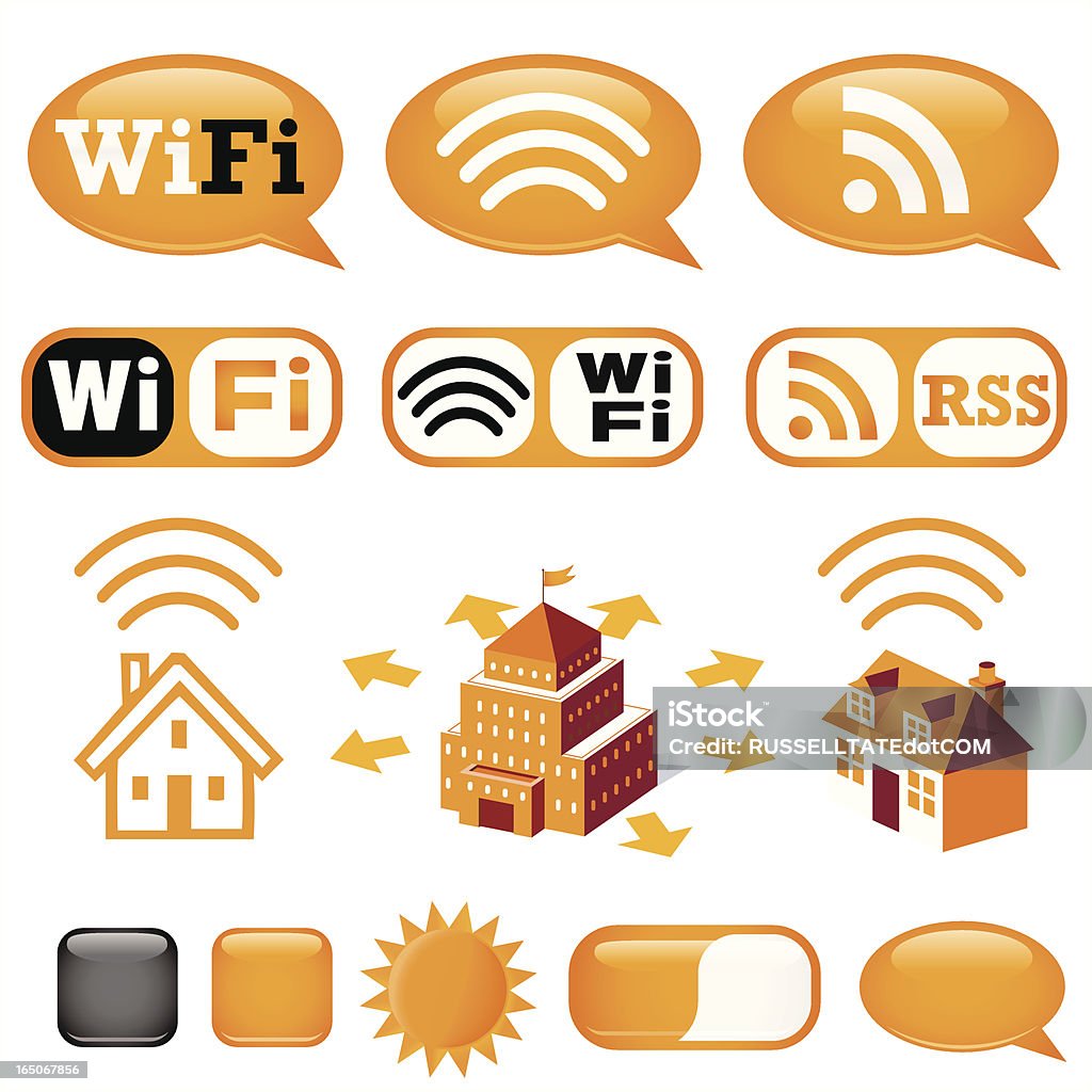 Hot Spot WiFi - arte vettoriale royalty-free di Affari