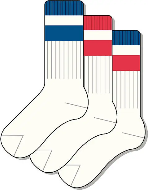 Vector illustration of Tube Sports Socks