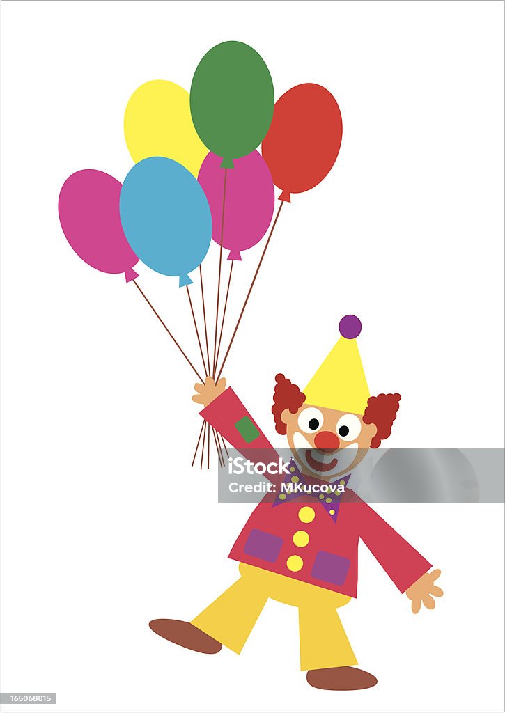 Clown - clipart vectoriel de Ballon de baudruche libre de droits