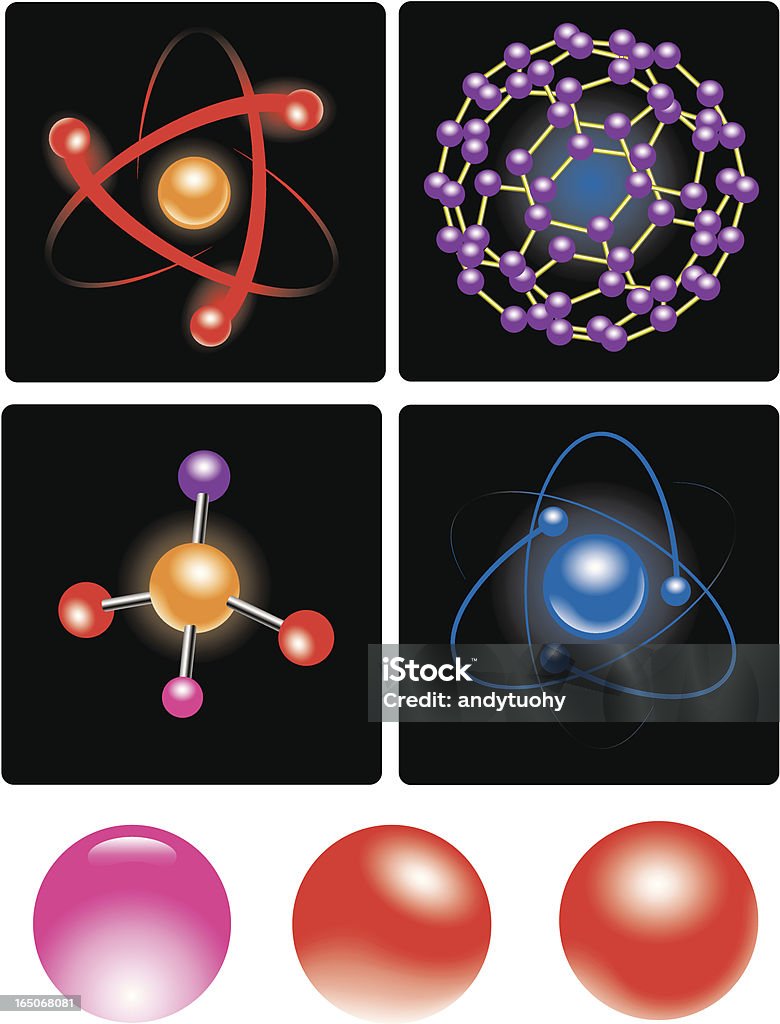 원자가, 분자 - 로열티 프리 다중 이미지 벡터 아트