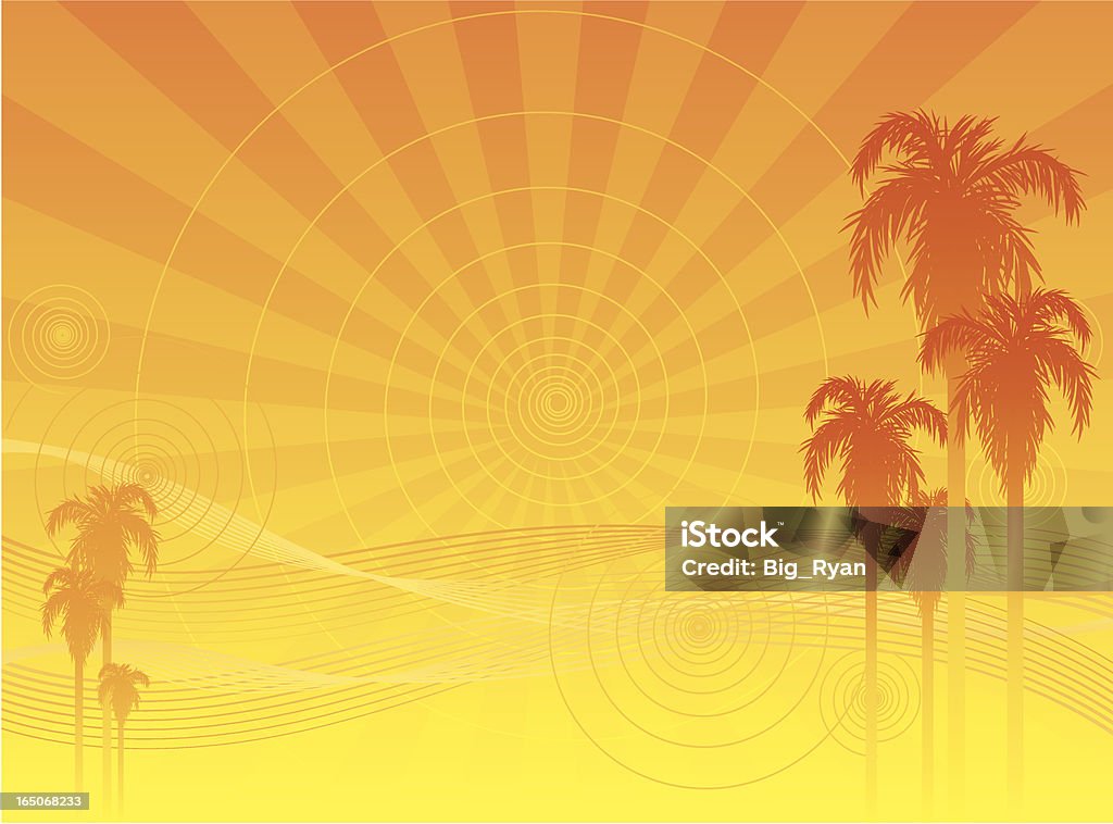Abstrakte Sonnenuntergang - Lizenzfrei Bahamas Vektorgrafik