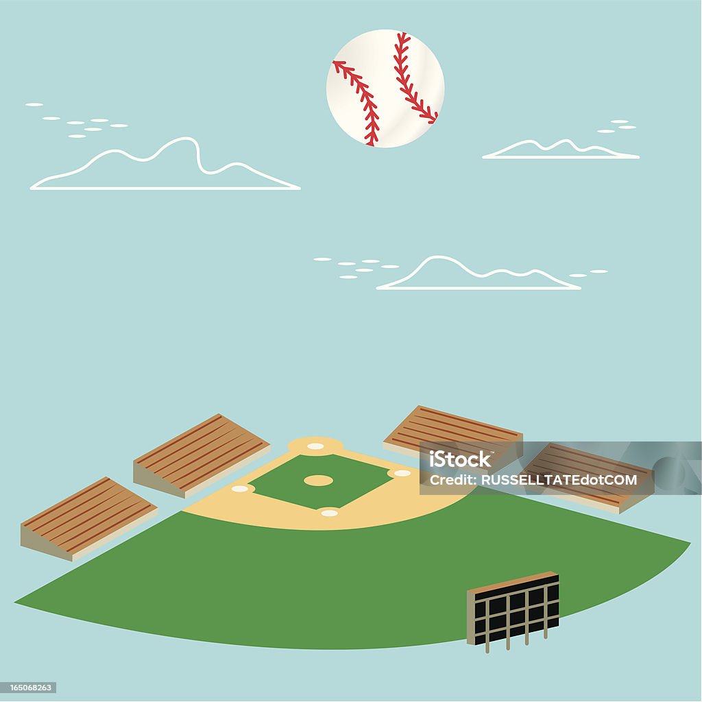 Болл Парк - Векторная графика Бейсбол роялти-фри