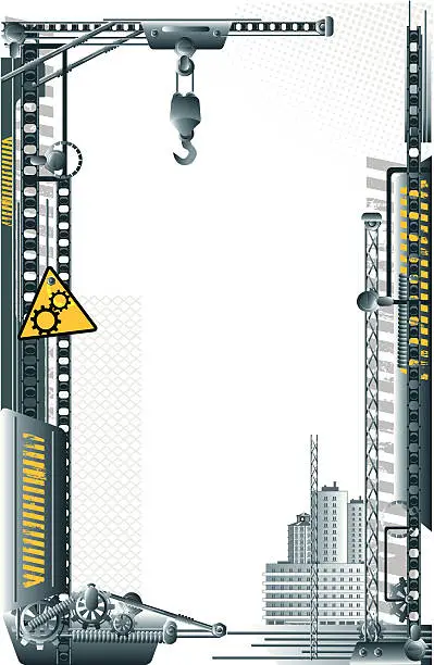 Vector illustration of Industrial frame - construction