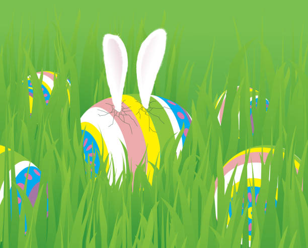 Hatching Easter Egg vector art illustration