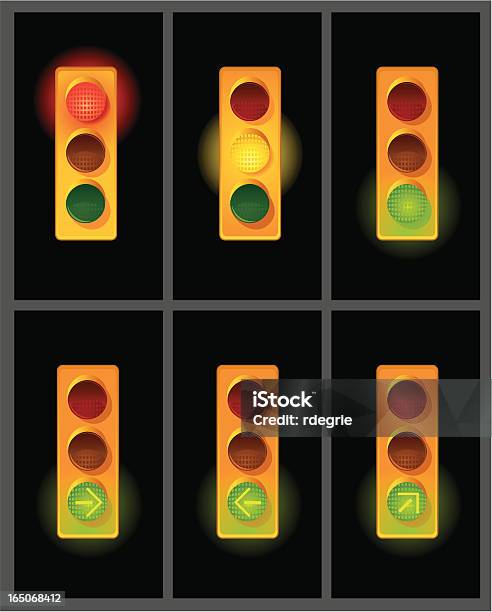 Semaforo - Immagini vettoriali stock e altre immagini di Semaforo - Semaforo, Attrezzatura per illuminazione, Colore verde