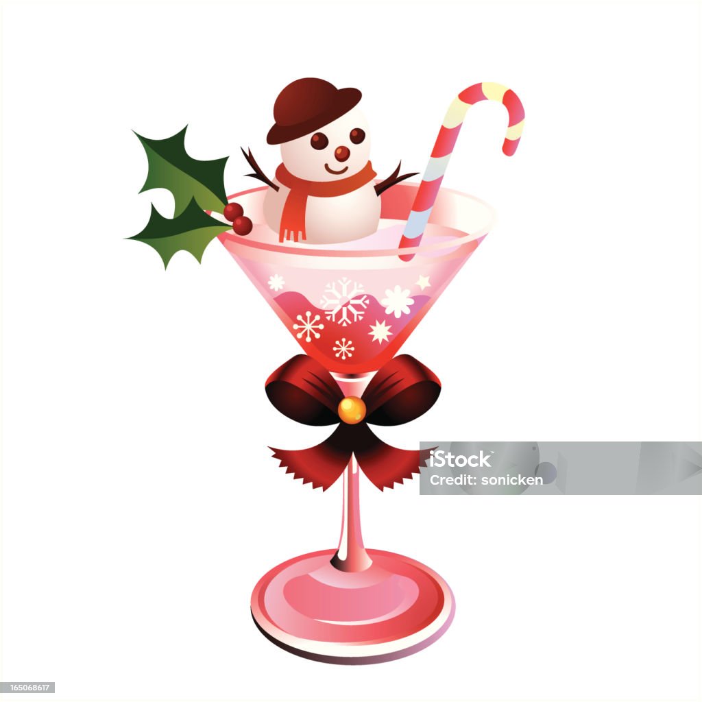 snowman cocktail zip: AI CS Christmas stock vector