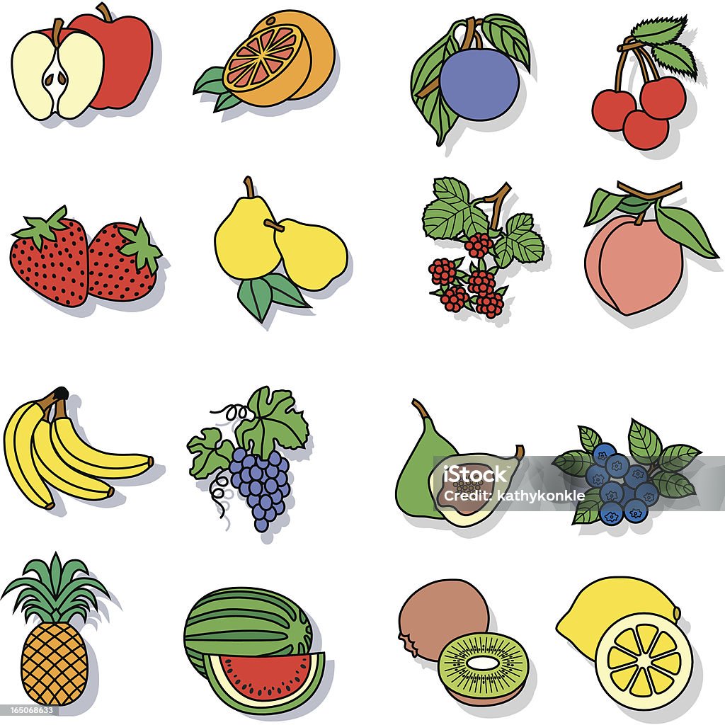 Frutas - arte vectorial de Alimento libre de derechos