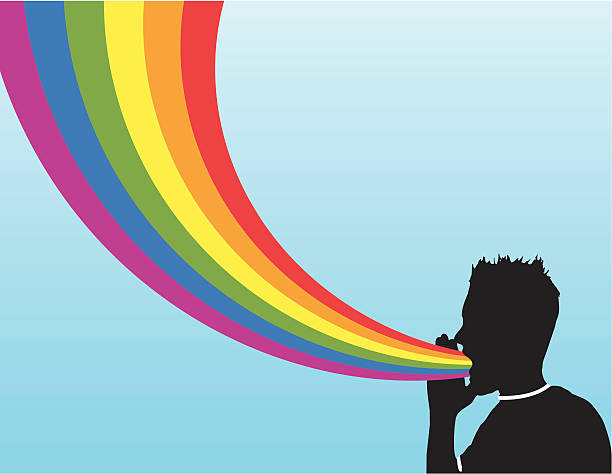 przekazuje go - gay man homosexual rainbow teenager stock illustrations
