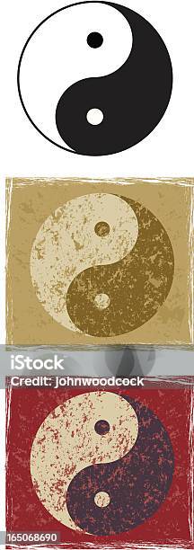 Simbolo Del Tao - Immagini vettoriali stock e altre immagini di Simbolo del Tao - Simbolo del Tao, Tecnica Grunge, Asia orientale