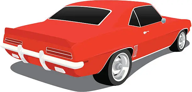 Vector illustration of Vector 1969 Camaro