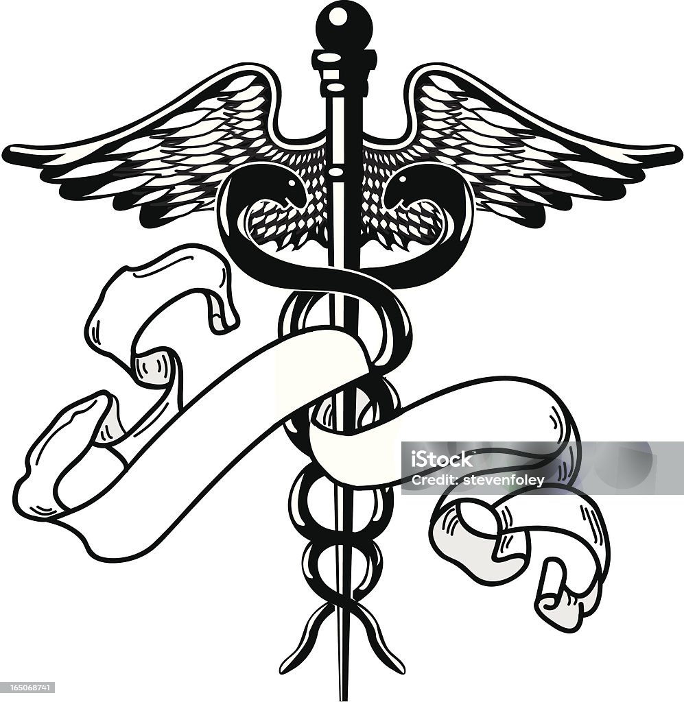 Caduceus (Símbolo Médico - Vetor de Animal royalty-free