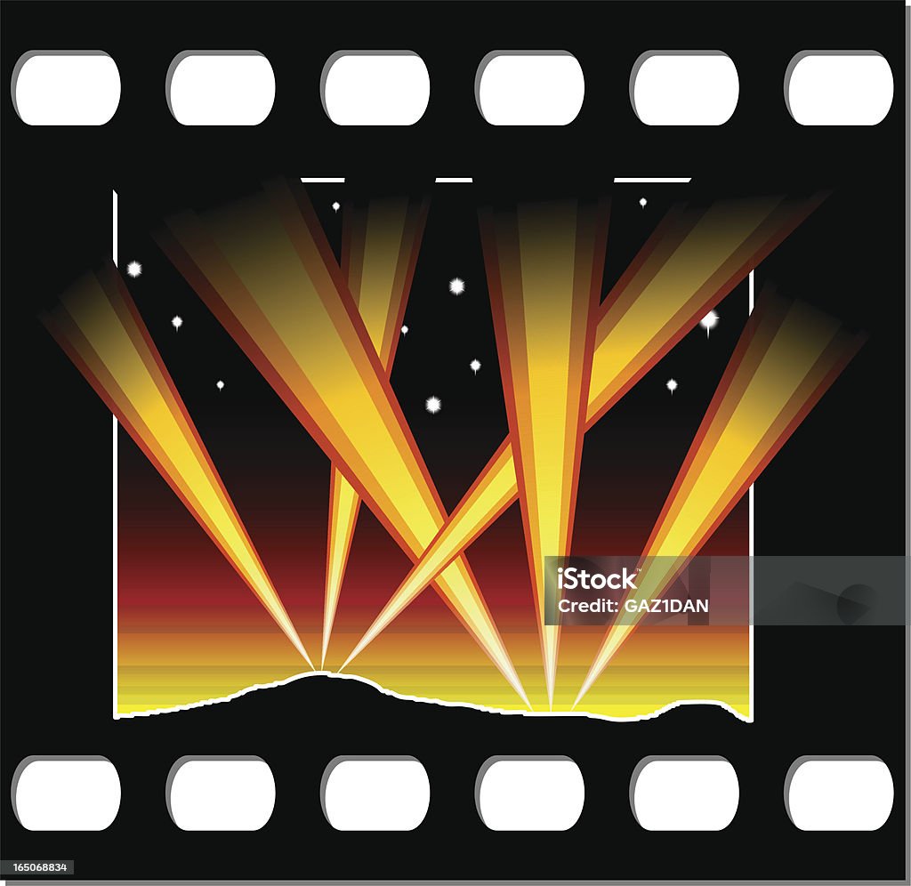 SIMPLE FILM CELL BACKGROUND VECTOR - Zip includes V8 and V10 AI Files and a Large High-Res JPeg. Movie stock vector