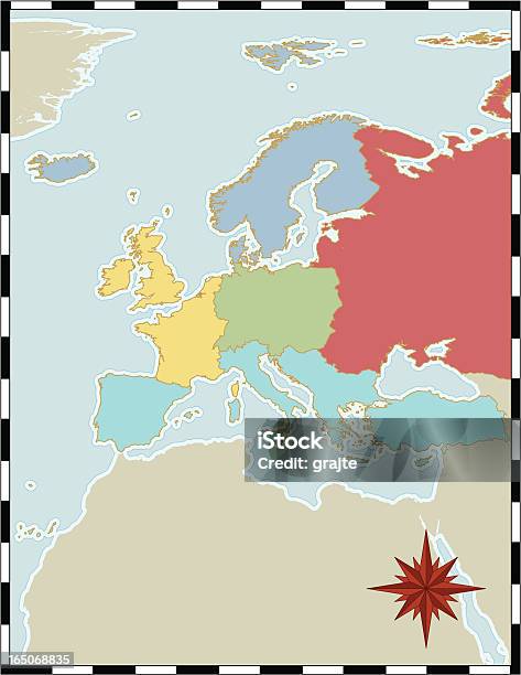 Региональная Карта Европы — стоковая векторная графика и другие изображения на тему Без людей - Без людей, Векторная графика, Восточная Европа