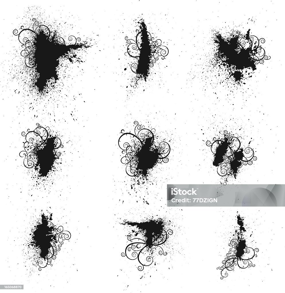 Feine Farbspritzern - Lizenzfrei Abstrakt Vektorgrafik