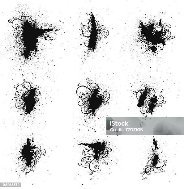 Feine Farbspritzern Stock Vektor Art und mehr Bilder von Abstrakt - Abstrakt, Biegung, Digital generiert