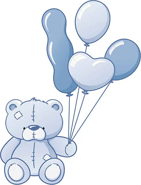 Vector illustration of Baby Boy Bear - incl. jpeg