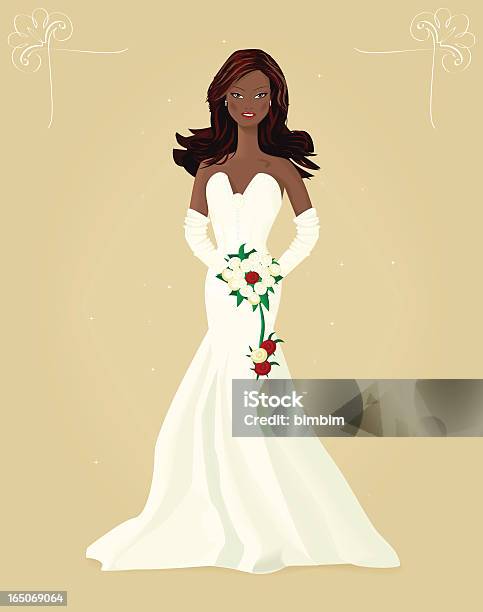 Braut Stock Vektor Art und mehr Bilder von Eine Frau allein - Eine Frau allein, Frauen, Hochzeitskleid