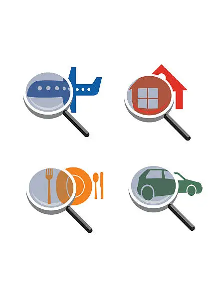 Vector illustration of SEARCH=FIND