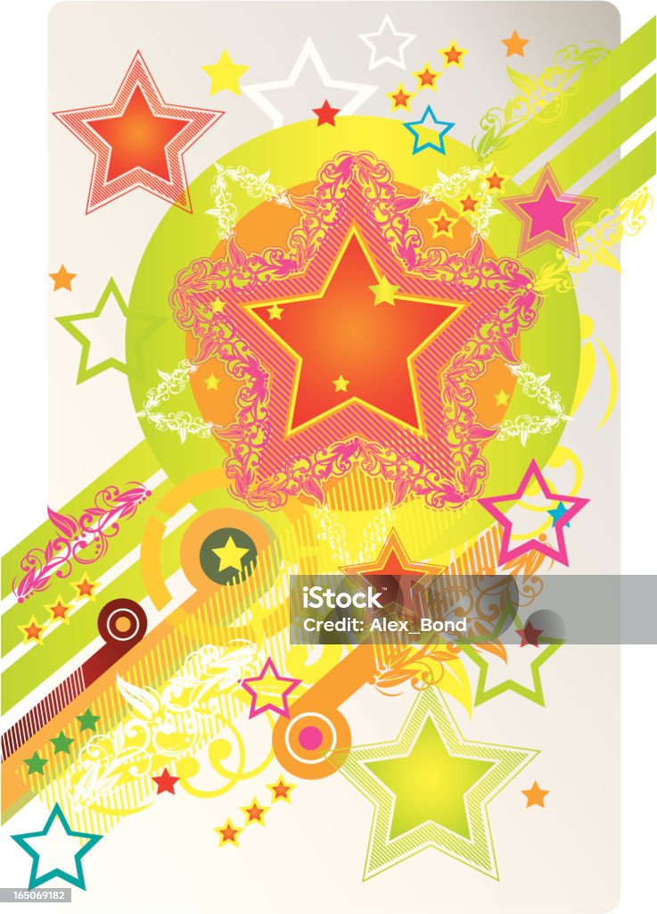 style disco Stars - clipart vectoriel de 1970-1979 libre de droits